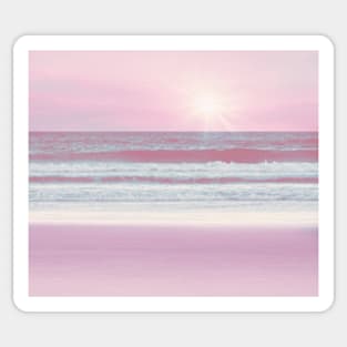 Pink Sunset Beach Sticker